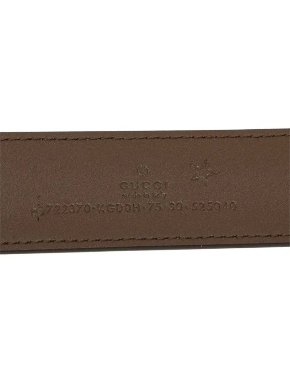 Gucci GG Supreme Rectangle Buckle Belt 75 30 Beige Canvas Leather